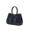 Hermès sac Garden Mini en toile et cuir bleu - 00pp thumbnail