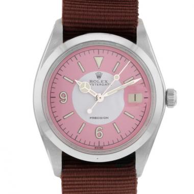 Rolex Oyster Date Precision in stainless steel with pink and white dial Ref : 6694 Circa 1968