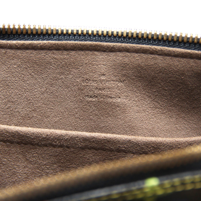 Louis Vuitton Rita in black multicolor canvas and natural leather - Detail D4