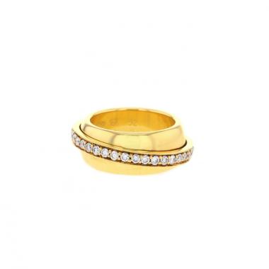 Bague en or jaune et diamants