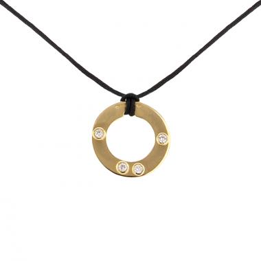 Dinh Van pendentif Cible en or jaune et diamants