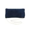 Lanvin clutch in blue suede - 360 Front thumbnail