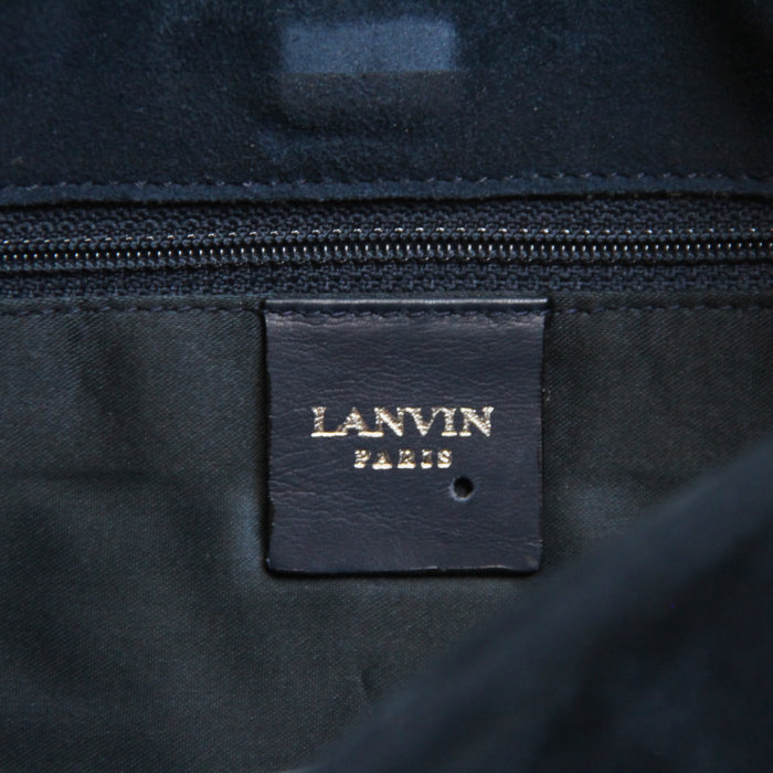 Lanvin clutch in blue suede - Detail D3