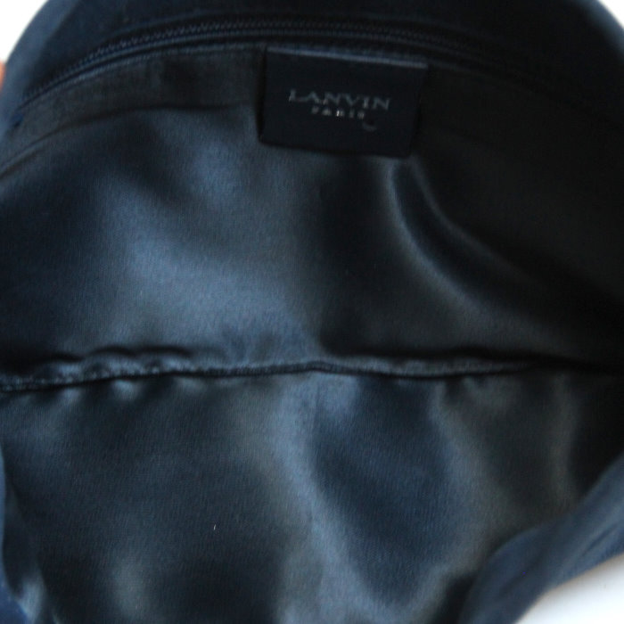 Lanvin clutch in blue suede - Detail D4