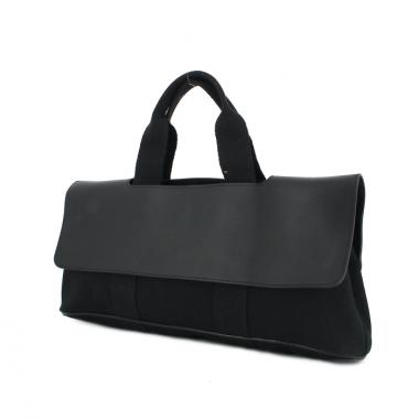 Hermès sac Valparaiso en toile et cuir noir