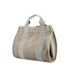 Bolso Cabás Hermes Toto Bag - Shop Bag en lona marrón etoupe y gris - 00pp thumbnail