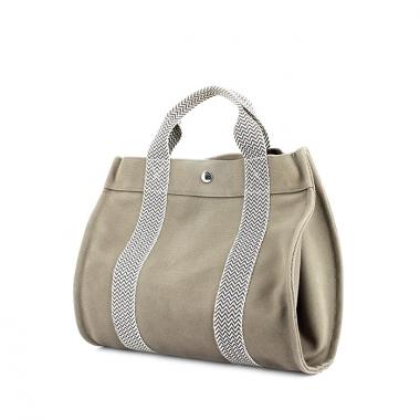 Shopping bag Hermes Toto Bag - Shop Bag in tela etoupe e grigia
