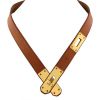 Hermes necklace in brown leather - 00pp thumbnail