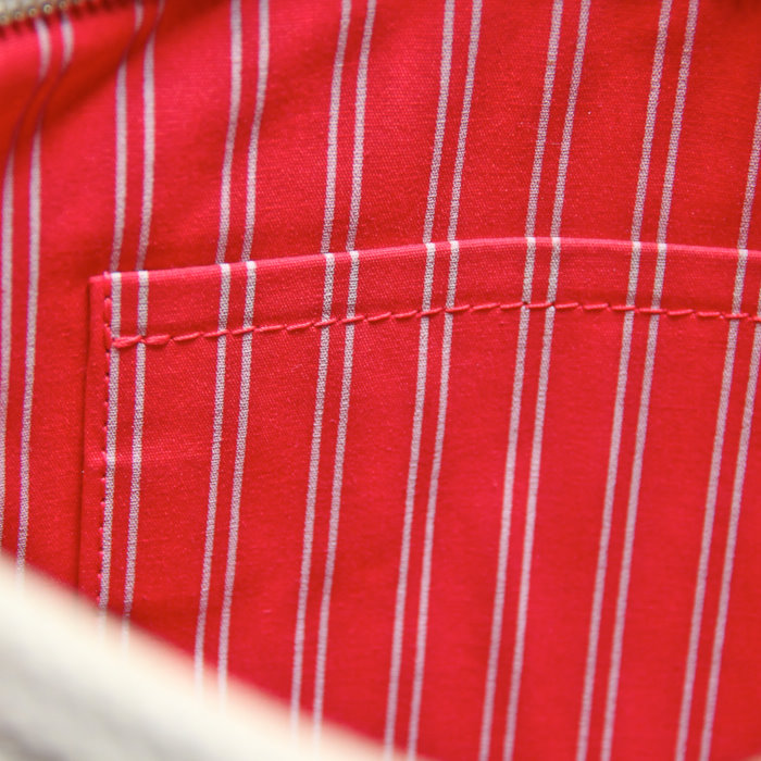 Louis Vuitton Antigua en toile beige et rouge - Detail D3