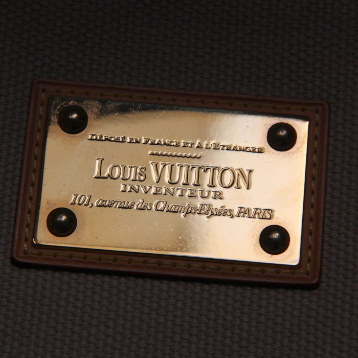 Louis Vuitton Antigua en toile beige et rouge - Detail D4