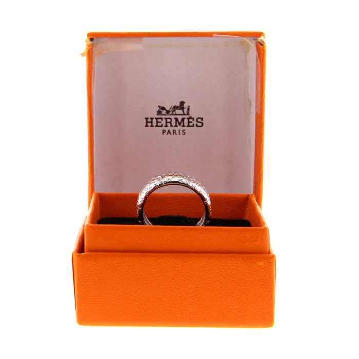 Hermès white gold Graffiti ring - Detail D1