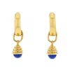 Round 1980's earrings in yellow gold and chalcedony - 00pp thumbnail