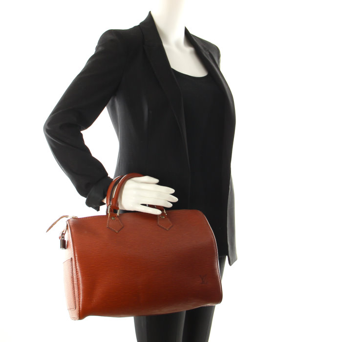 Borsa in pelle Epi color cognac - Detail D1