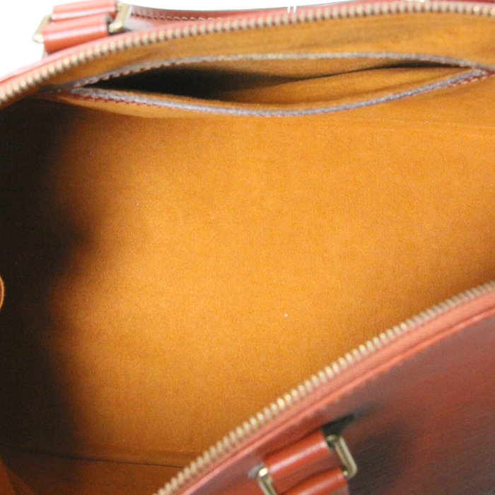 Louis Vuitton Alma en cuir épi cognac - Detail D2