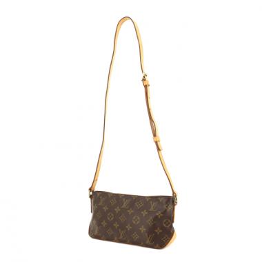 Borsa Louis Vuitton Trotteur in tela monogram e pelle naturale