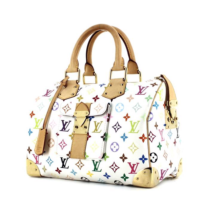 Mini sac à main rapide monogramme multicolore Louis Vuitton blanc