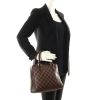 Borsa Louis Vuitton Brera Bag in tela a scacchi e pelle marrone - Detail D1 thumbnail