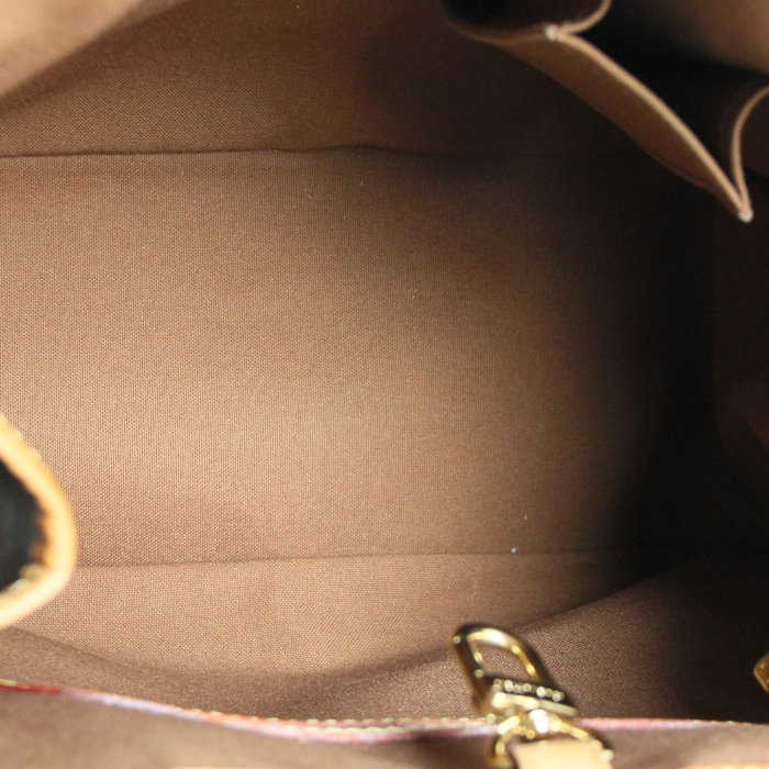 Louis Vuitton Batignolles in monogram canvas and natural leather - Detail D2