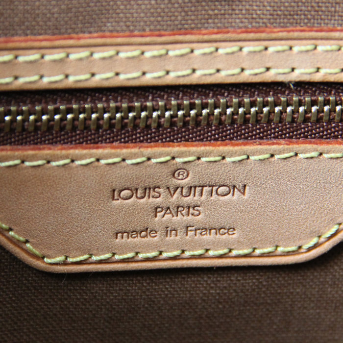 Louis Vuitton Batignolles en toile monogram et cuir naturel - Detail D3
