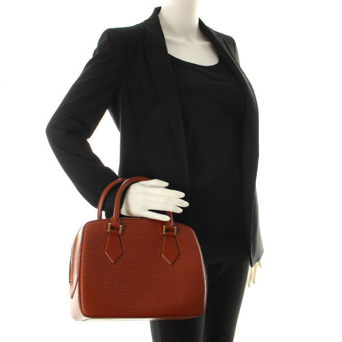 Handbag in brown epi leather - Detail D1