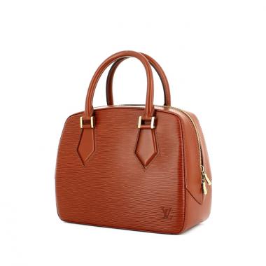 Sac à main en cuir épi marron