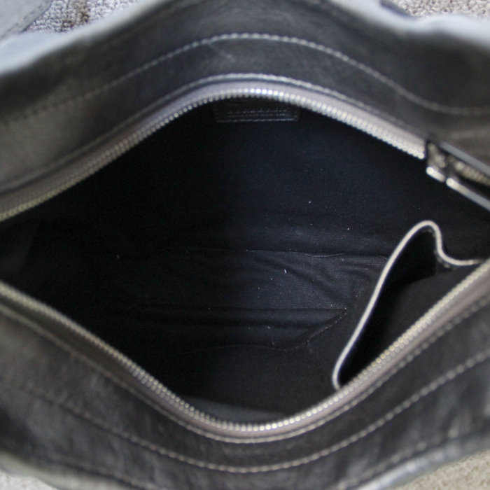 Burberry in grey linen canvas and leather - Detail D3