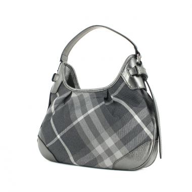 Burberry en toile de lin et cuir gris
