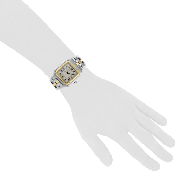 Cartier Panthère Jumbo in stainless steel and yellow gold Circa 1980 - Detail D2