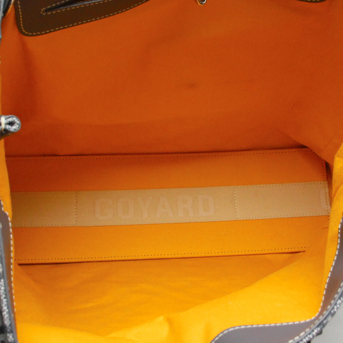 Goyard en tissu monogrammé et cuir gris  - Detail D2