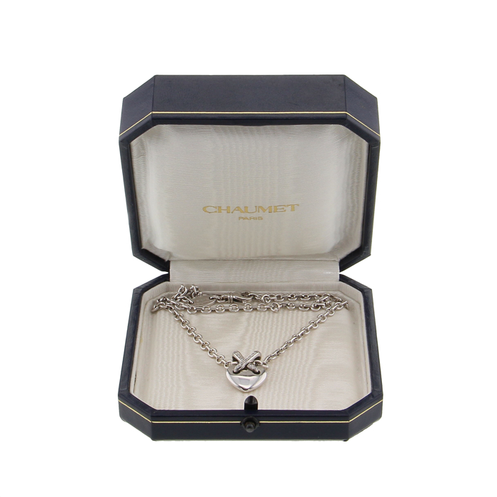 Chaumet white gold and diamonds Lien Heart necklace - Detail D1