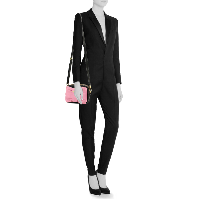 Prada in black leather and pink leather - Detail D1