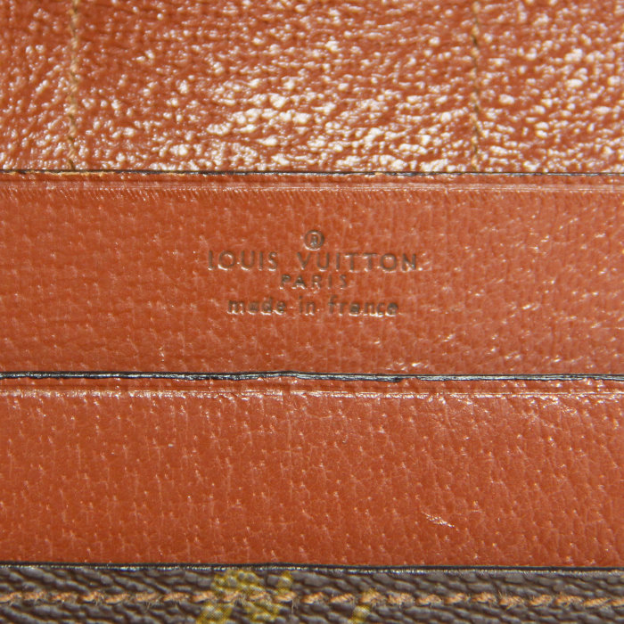 Portadocumentos en lona Monogram y cuero natural - Detail D2