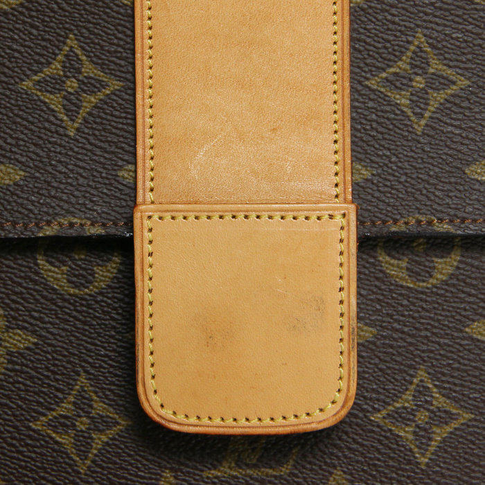 Porte-documents Louis Vuitton Other Pocket Hand en toile monogram et cuir naturel - Detail D3