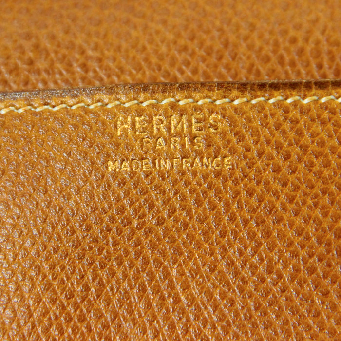 Hermès pochette en cuir fauve - Detail D3