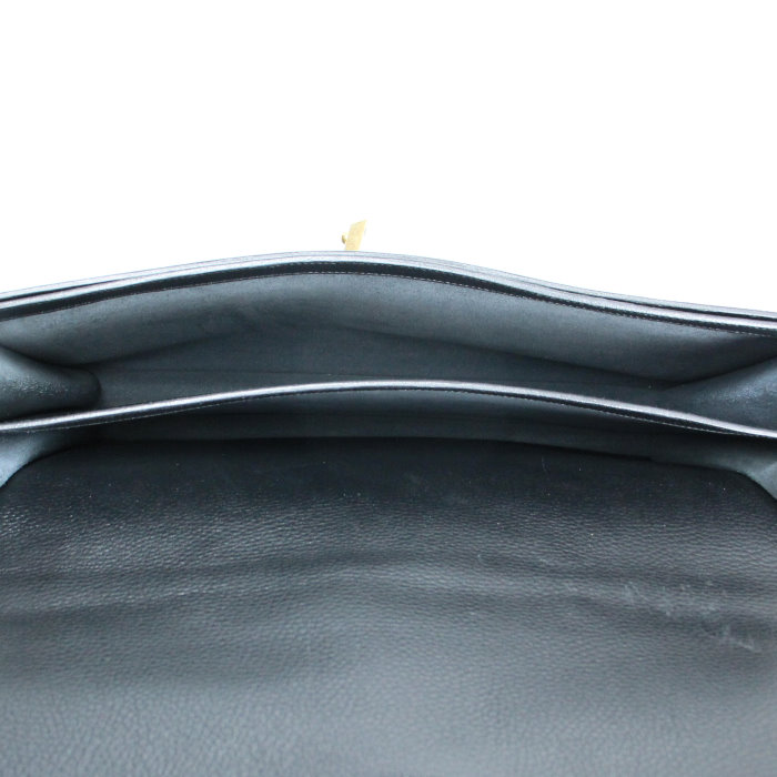 Hermès Sac à Dépêches in black leather - Detail D2