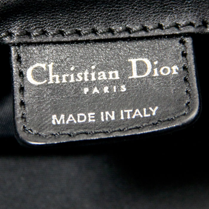 Christian Dior sac en cuir noir - Detail D4