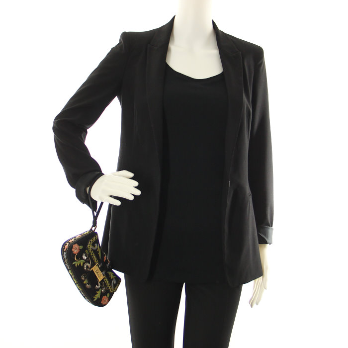 Christian Dior in black canvas and flowers patterns - Detail D1