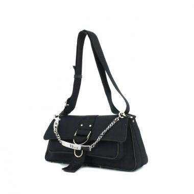 Bolso de mano Dior Hardcore en lona negra