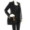 Christian Dior medium model Lady Dior in black cannage leather - Detail D1 thumbnail