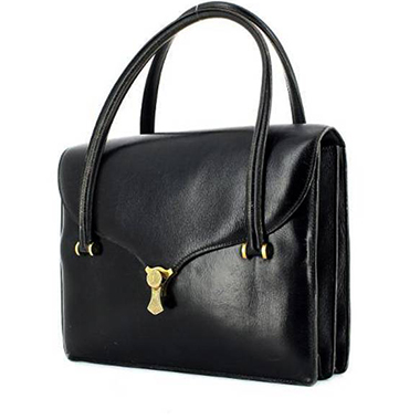 Hermès Gâchette Handbag in black leather