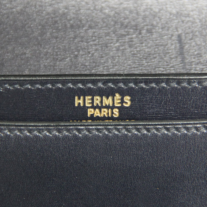 Hermès Sac à Dépêches in black leather - Detail D2