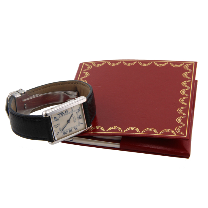 Montre Cartier Tank Must en argent Ref : 1616 Vers 1998 - Detail D1