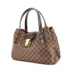 Louis Vuitton Griet in ebony damier canvas and brown leather - 00pp thumbnail