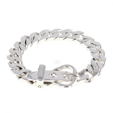 Hermès silver Sellier bracelet