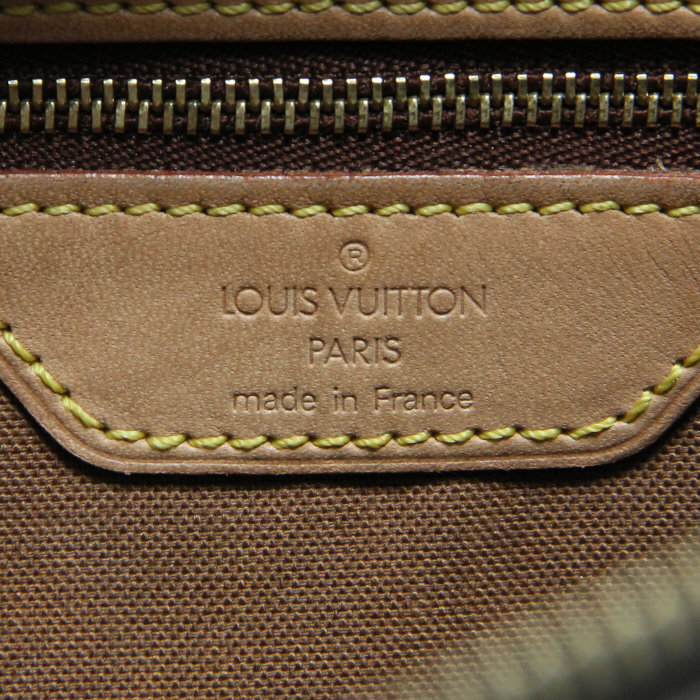 Louis Vuitton cabas Mezzo en toile monogram et cuir naturel - Detail D3