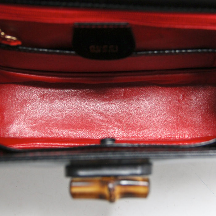 Bolso de mano Bamboo en charol negro - Detail D2