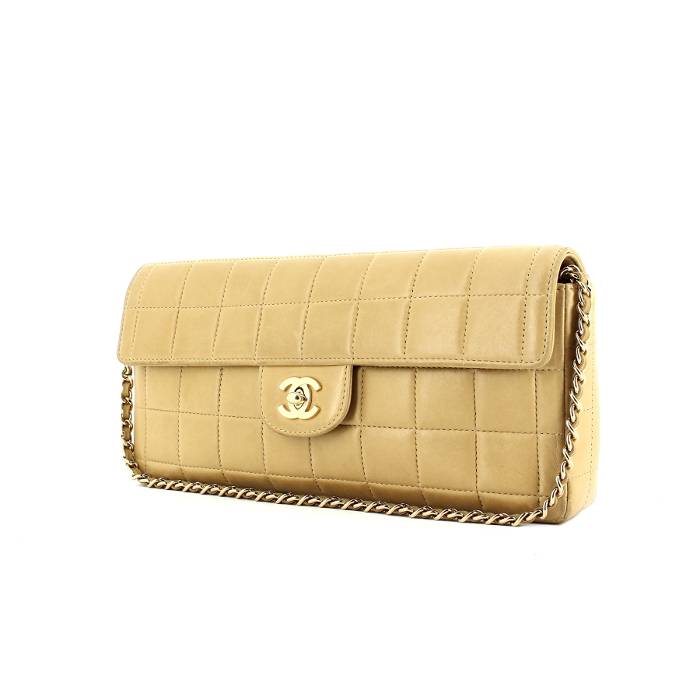 Chanel Camel CC East West Chocolate Bar Flap Bag ○ Labellov