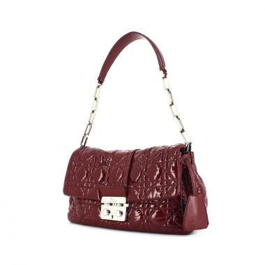 Christian Dior sac New Look en cuir cannage vernis bordeaux