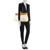 Hermes Herbag in beige coated canvas with natural leather - Detail D1 thumbnail