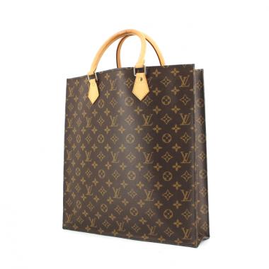 Louis Vuitton Sac Plat in monogram canvas and natural leather